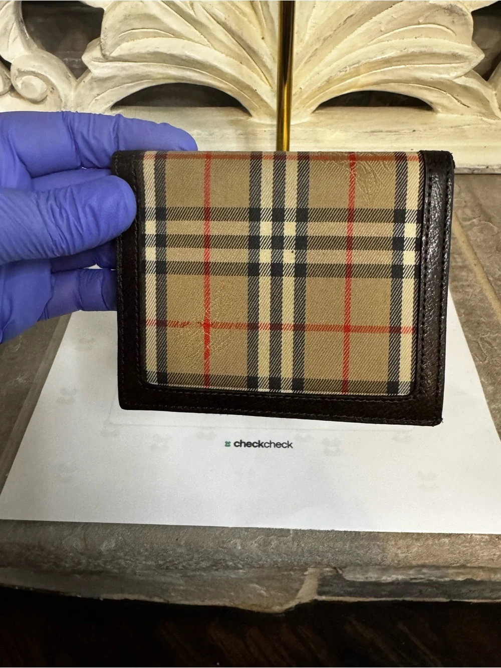 Burberrys Vintage Novacheck Wallet with COA